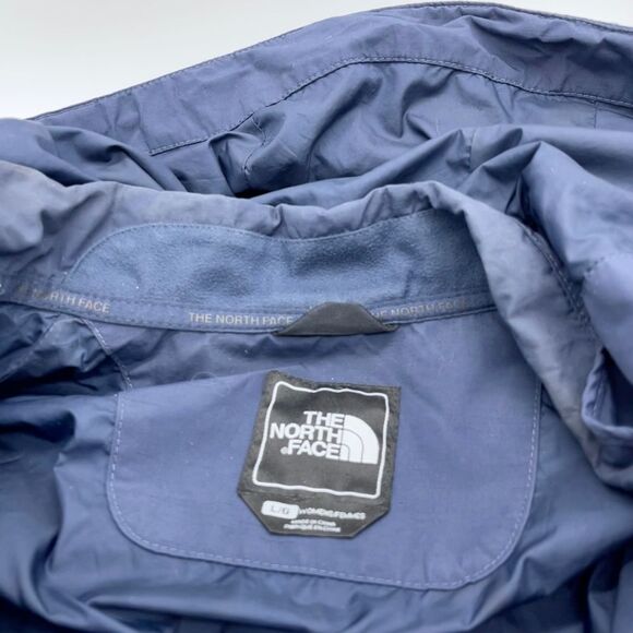 The North Face Womens L HyVent Full Zip Hooded Rain Jacket Lightweight Blue S09 - Picture 9 of 11